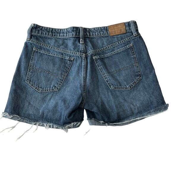 Lucky Brand Womens Jean Shorts Size 4/27 Mid Rise The Boyfriend Short Blue Denim - Picture 2 of 11